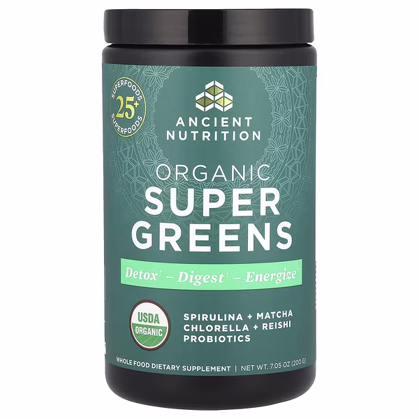 Ancient Nutrition, Organic Super Greens, 7.05 oz (200 g)