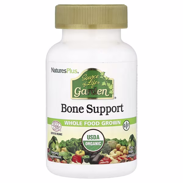 NaturesPlus, Source of Life® Garden, Bone Support, 120 Vegan Capsules