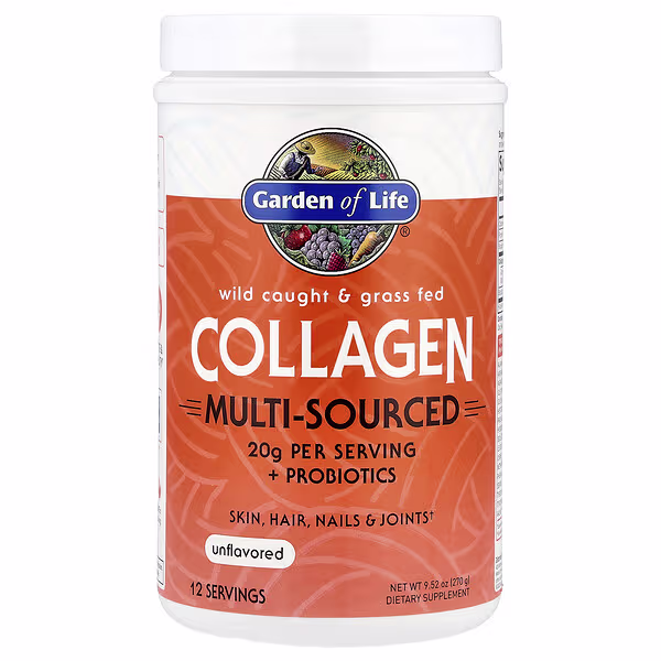 Garden of Life, Wild Caught & Grass Fed Collagen, Multi-Sourced, Unflavored, 9.52 oz (270 g)