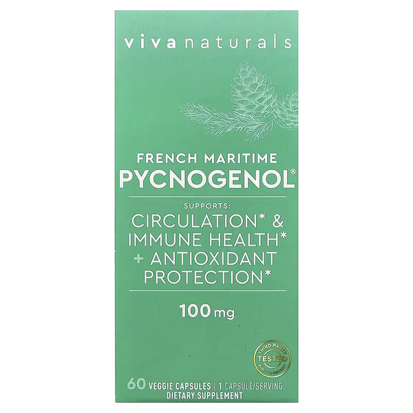 Viva Naturals, French Maritime Pycnogenol®, 100 mg, 60 Veggie Capsules