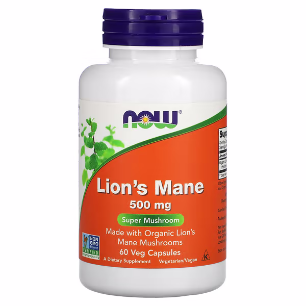 NOW Foods, Lion's Mane, 500 mg, 60 Veg Capsules
