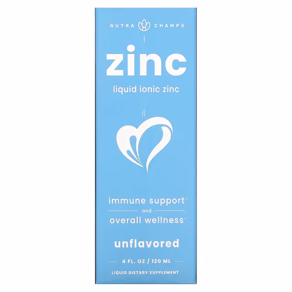 NutraChamps, Zinc, Liquid Ionic, Unflavored, 4 fl oz (120 ml)