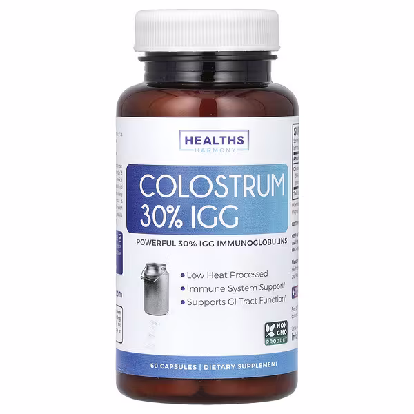 Healths Harmony, Colostrum 30% IGG, 60 Capsules (500 mg per Capsule)