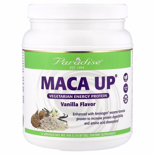 Paradise Herbs, Maca Up®, Vegetarian Energy Protein, Vanilla, 15.87 oz (450 g)