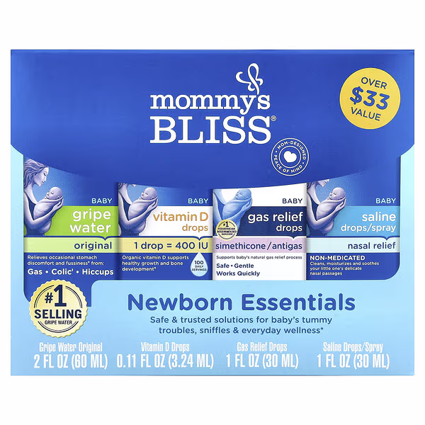 Mommy's Bliss, Newborn Essentials, 4 Piece Set