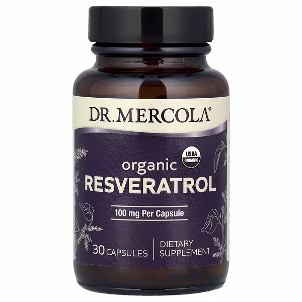 Dr. Mercola, Organic Resveratrol, 100 mg, 30 Capsules