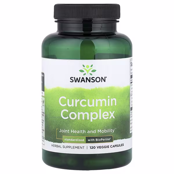 Swanson, Curcumin Complex, Standardized With BioPerine®, 120 Veggie Capsules