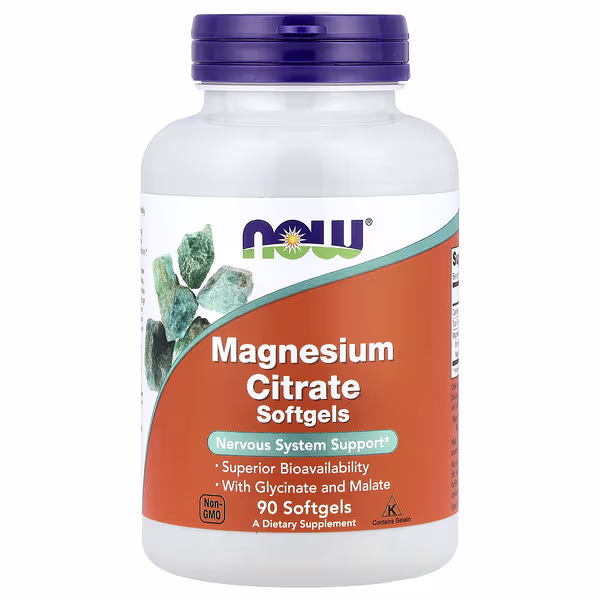 NOW Foods, Magnesium Citrate, 90 Softgels (133 mg per Softgel)