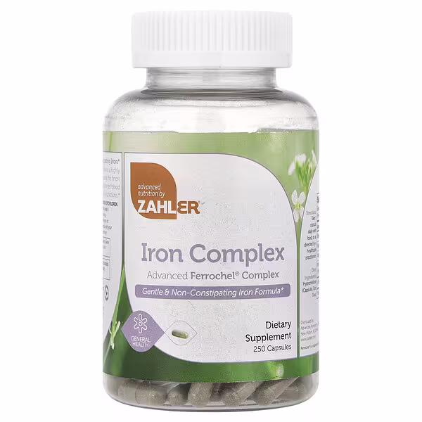 Zahler, Iron Complex, Advanced Ferrochel® Complex, 250 Capsules