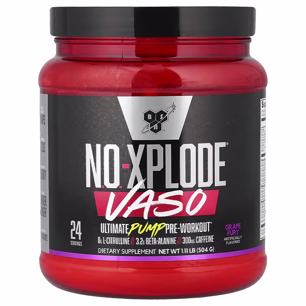 BSN, No-Xplode® VASO, Ultimate Pump Pre-Workout, Grape Fury, 1.11 lb (504 g)