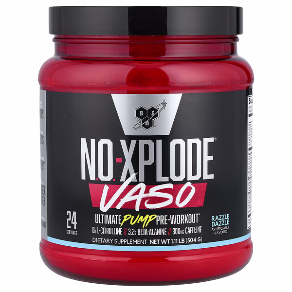 BSN, No-Xplode® VASO, Ultimate Pump Pre-Workout, Razzle Dazzle, 1.11 lb (504 g)