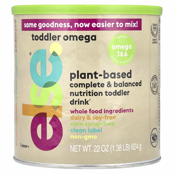 Else, Toddler Omega, Plant-Based Complete & Balanced Nutrition, 1 Year+, 22 oz (624 g)
