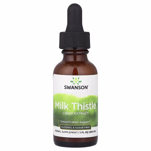 Swanson, Milk Thistle Liquid Extract, Alcohol & Sugar Free, 1 fl oz (29.6 ml)