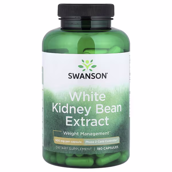 Swanson, White Kidney Bean Extract, 180 Capsules (500 mg per Capsule)