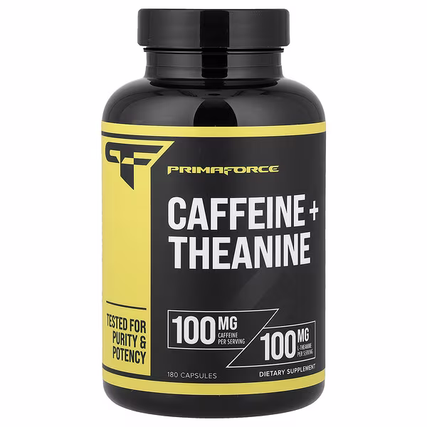 Primaforce, Caffeine + Theanine, 180 Capsules