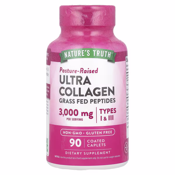 Nature's Truth, Ultra Collagen, Types I & III, 90 Coated Caplets (1,000 mg per Caplet)