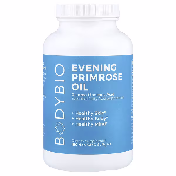 BodyBio, Evening Primrose Oil, 180 Non-GMO Softgels