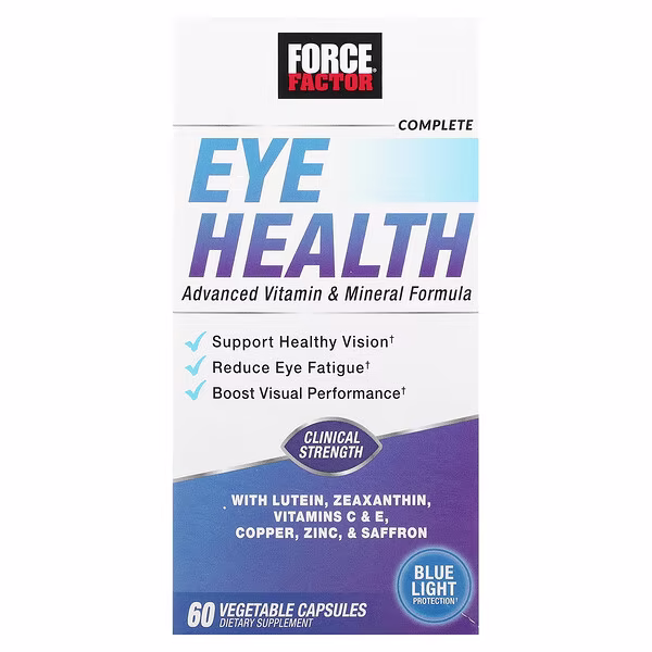 Force Factor, Complete Eye Health, Advanced Vitamin & Mineral Formula, 60 Vegetable Capsules