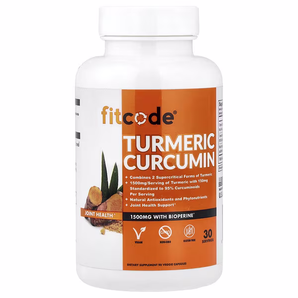 fitcode, Turmeric Curcumin, 90 Veggie Capsules