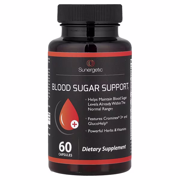 Sunergetic, Blood Sugar Support, 60 Capsules
