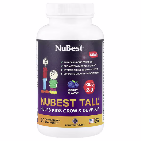 NuBest, Tall®, Kids 2-9, Berry, 90 Chewable Tablets