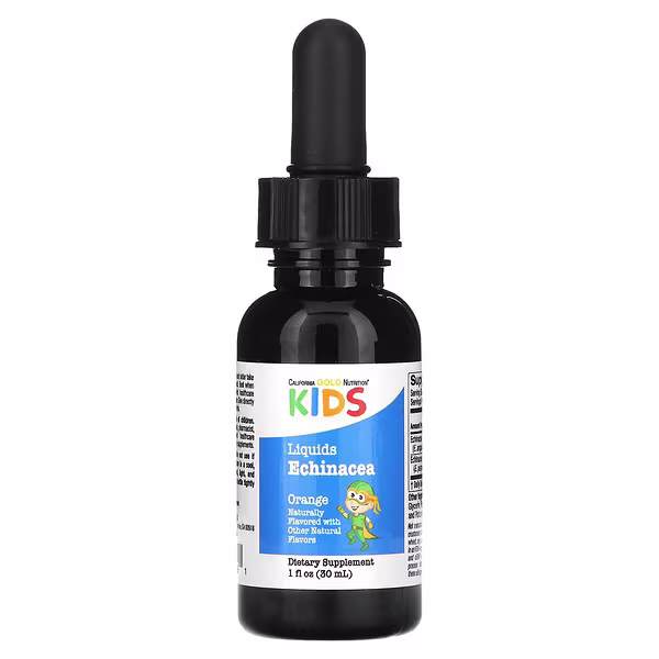 California Gold Nutrition, Liquid Echinacea For Children, No Alcohol, Natural Orange, 1 fl oz (30 ml)