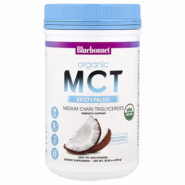 Bluebonnet Nutrition, Organic MCT Powder, Unflavored, 10.58 oz (300 g)