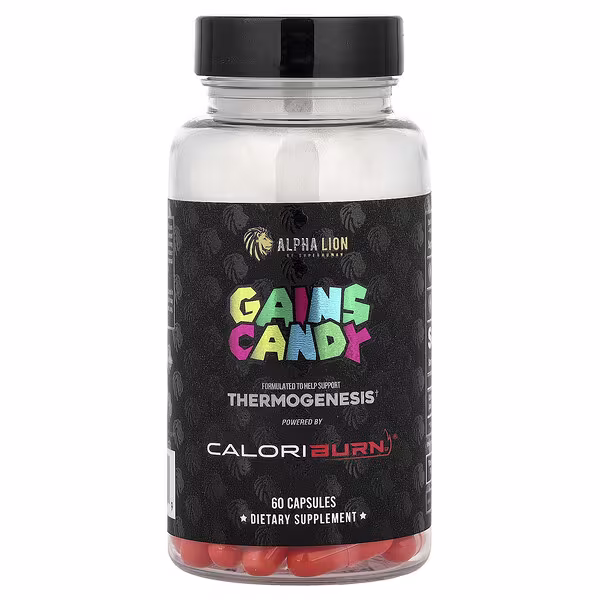 ALPHA LION, Gains Candy, CaloriBurn®, 60 Capsules (40 mg per Capsule)