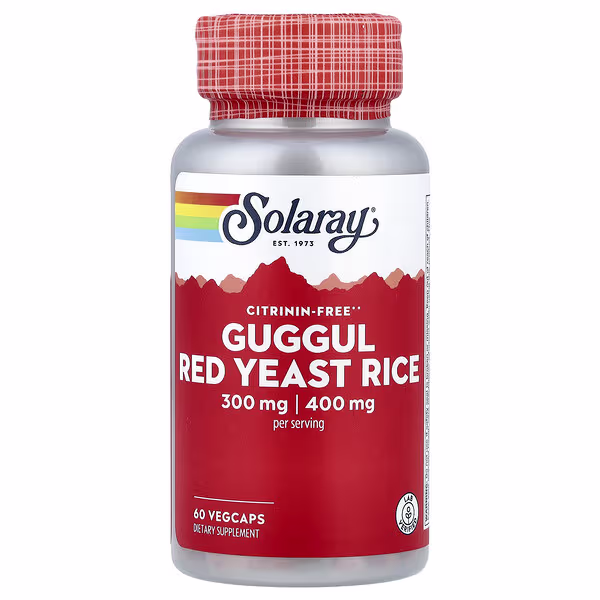 Solaray, Guggul, Red Yeast Rice, 60 VegCaps