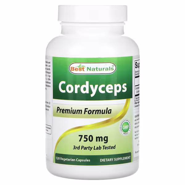 Best Naturals, Cordyceps, 750 mg, 120 Vegetarian Capsules