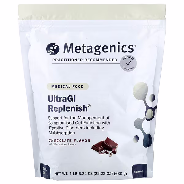Metagenics, UltraGI Replenish, Chocolate, 22.22 oz (630 g)