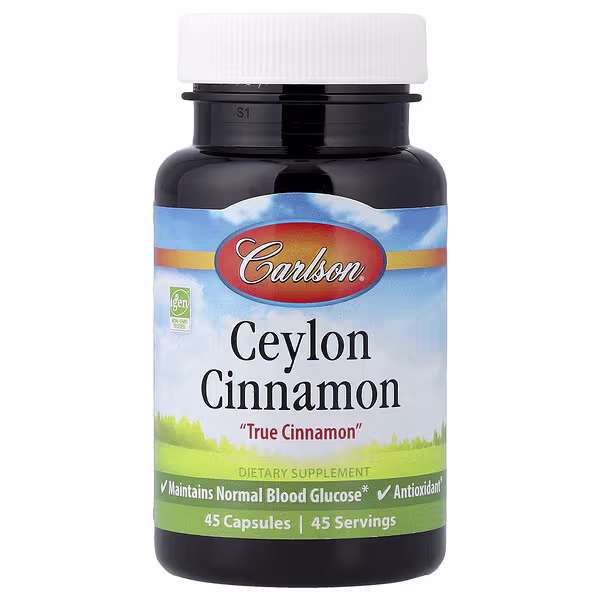 Carlson, Ceylon Cinnamon, 45 Capsules (500 mg per Capsule)