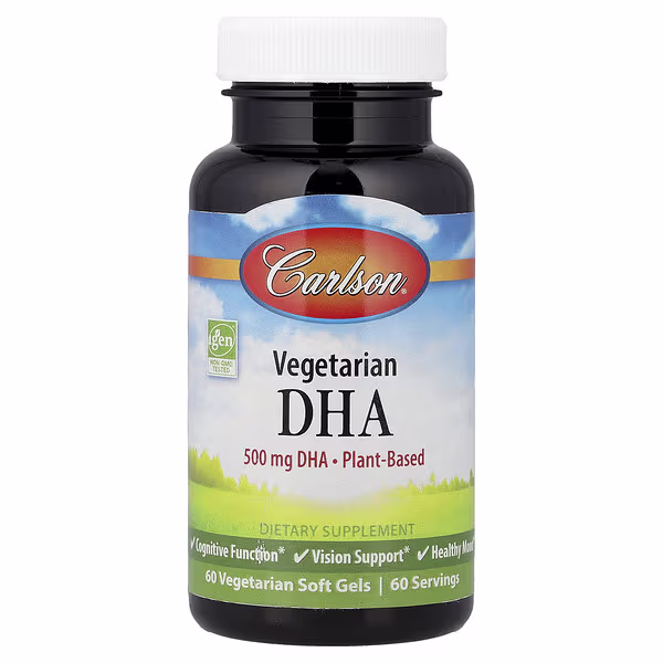 Carlson, Vegetarian DHA, 500 mg, 60 Vegetarian Soft Gels