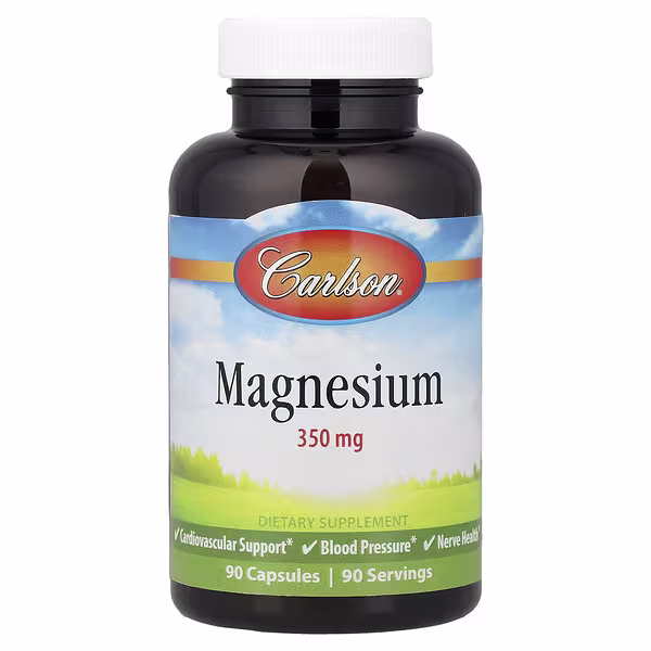 Carlson, Magnesium, 350 mg, 90 Capsules