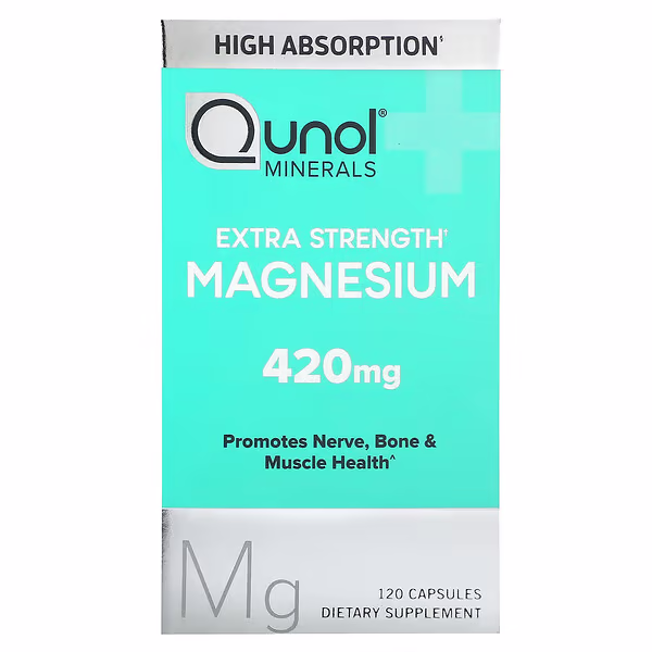 Qunol, Magnesium, 120 Capsules (210 mg per Capsule)