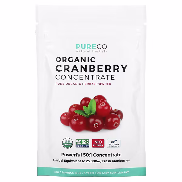 Pure Co., Organic Cranberry Concentrate, 1.76 oz (50 g)