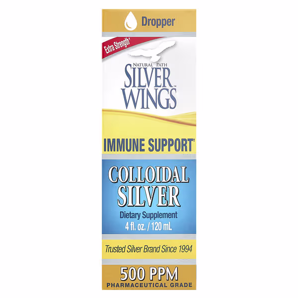 Natural Path Silver Wings, Colloidal Silver, 500 PPM, 4 fl oz (120 ml)