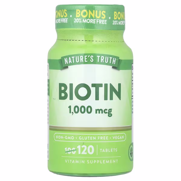 Nature's Truth, Biotin, 1,000 mcg, 120 Tablets