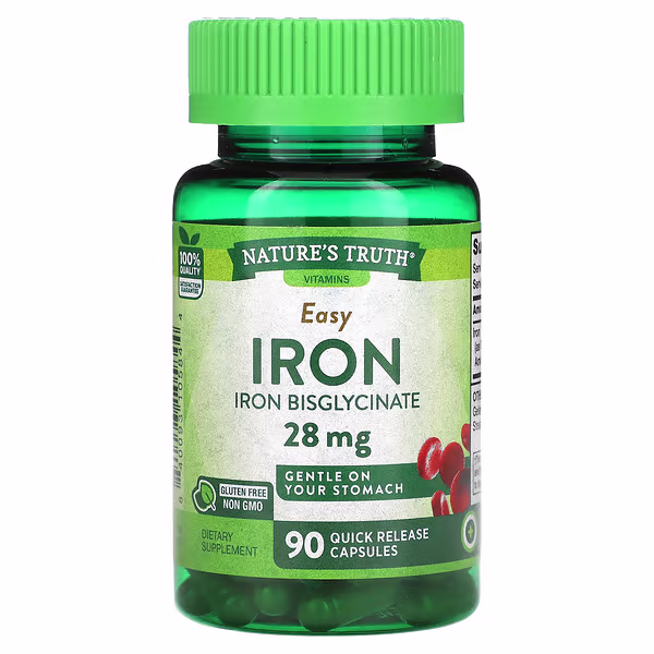 Nature's Truth, Easy Iron, 28 mg, 90 Quick Release Capsules