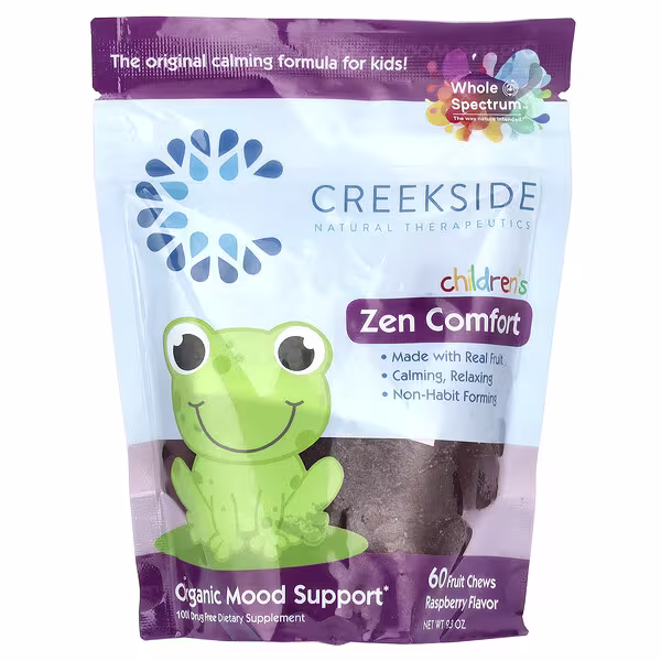 Creekside Natural Therapeutics, Children's Zen Comfort, Raspberry, 60 Fruit Chews, 9.3 oz