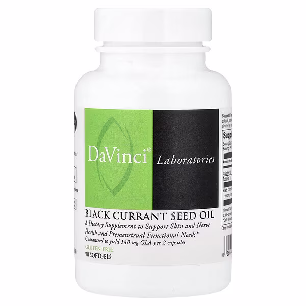 DaVinci Laboratories, Black Currant Seed Oil, 90 Softgels (500 mg per Softgel)