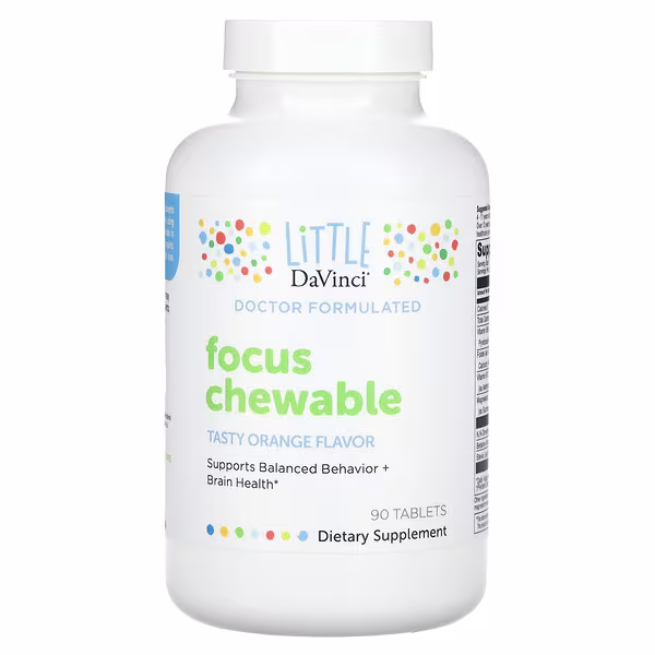 Little DaVinci, Focus Chewable, Tasty Orange , 90 Tablets