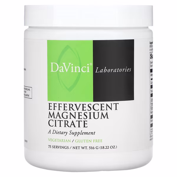 DaVinci Laboratories, Effervescent Magnesium Citrate, 18.22 oz (516 g)