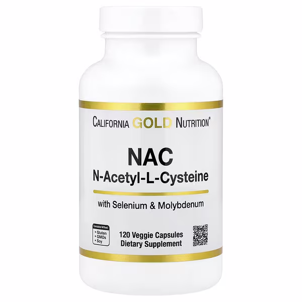 California Gold Nutrition, N-Acetyl-L-Cysteine with Molybdenum and Selenium, 120 Veggie Capsules