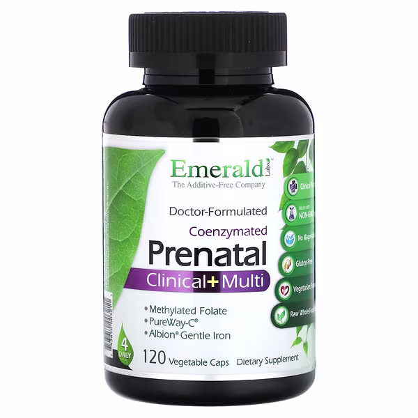 Emerald Laboratories, Coenzymated Prenatal Clinical + Multi, 120 Vegetable Caps
