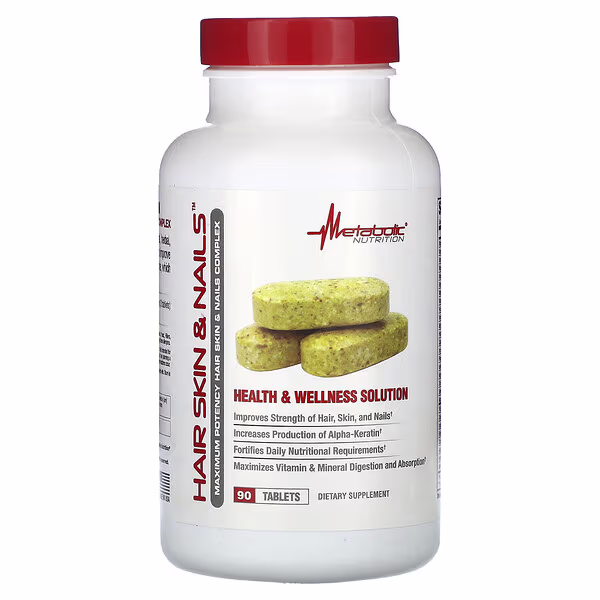 Metabolic Nutrition, Hair Skin & Nails, 90 Tablets
