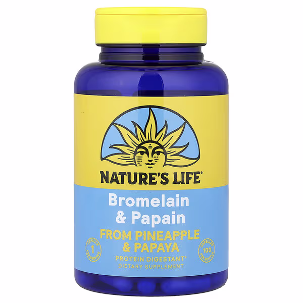 Nature's Life, Bromelain & Papain, 100 Capsules