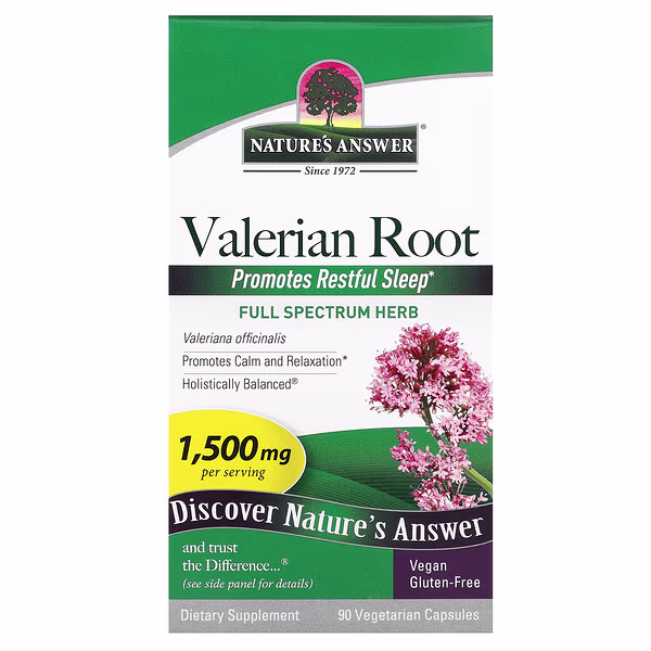 Nature's Answer, Valerian Root, 90 Vegetarian Capsules (500 mg per Capsule)