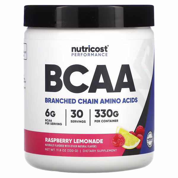 Nutricost, Performance, BCAA, Raspberry Lemonade, 11.8 oz (330 g)