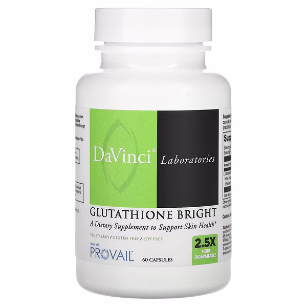 DaVinci Laboratories, Glutathione Bright, 200 mg, 60 Capsules